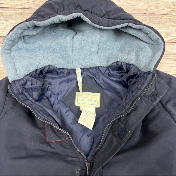 Le Petit Rothschild Baby Boy Blue Cars Puffer Jacket With Mittens Winter Sz 12M - Picture 7 of 10
